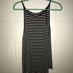 Black and white striped tank top